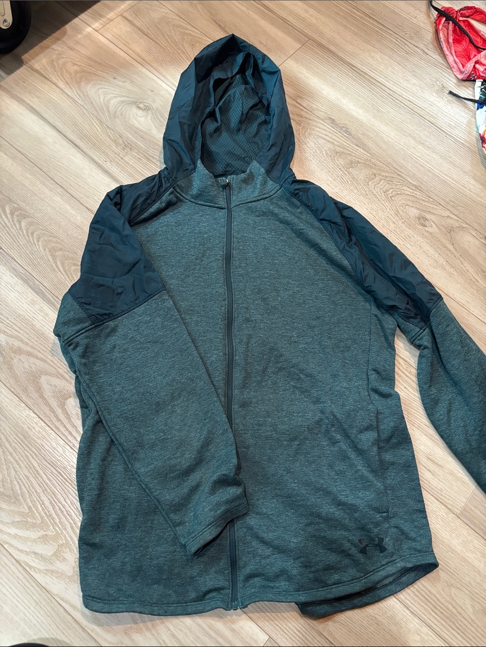 Under Armour Men's Dark Green Hooded Full Zip Sweater